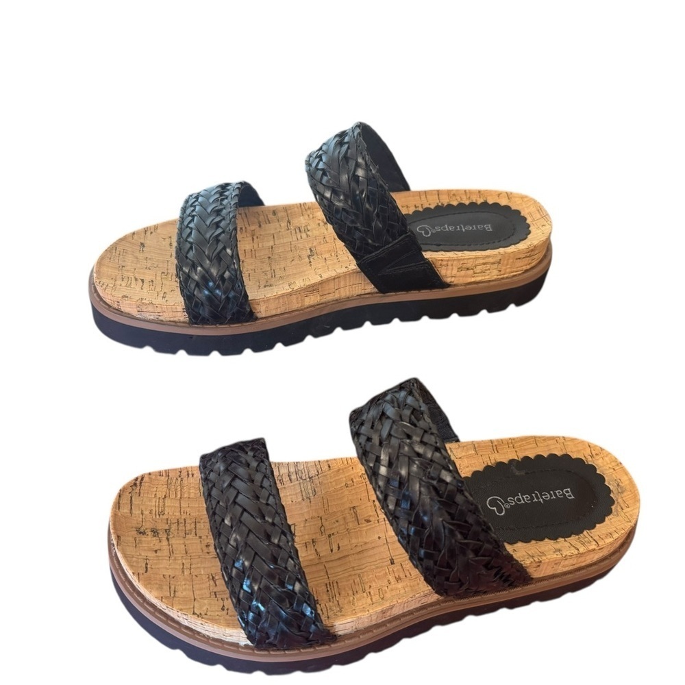 BareTraps Black Double-Strap Sandals - Picture 3 of 7